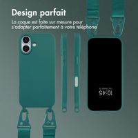 Selencia Coque silicone avec cordon amovible Apple iPhone 17 - Vert foncé