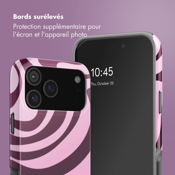 Selencia Coque arrière Vivid Apple iPhone 17 Pro - Wavy Swirl Pink Plum