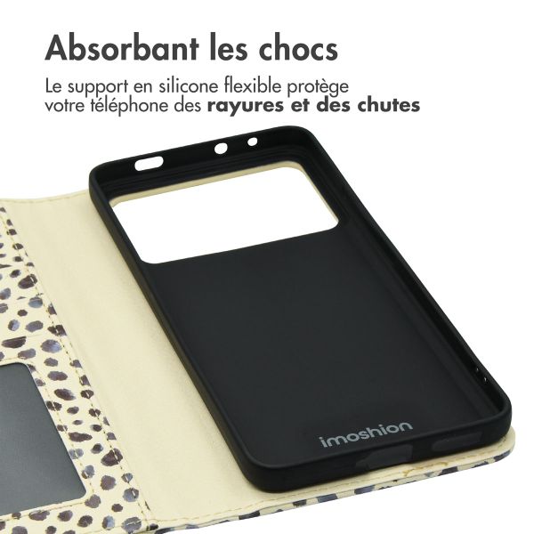imoshion Étui de télephone portefeuille Design Xiaomi Poco X6 Pro - Black And White Dots