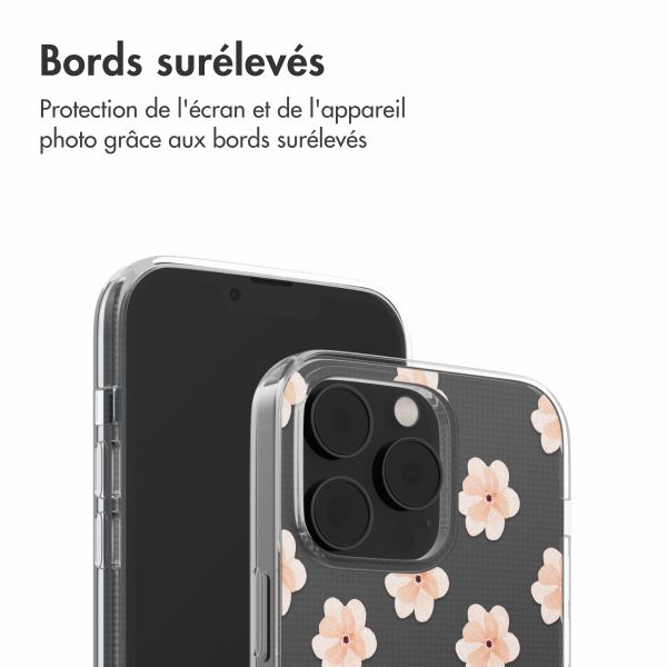 imoshion Coque Design iPhone 14 - Floral Peach