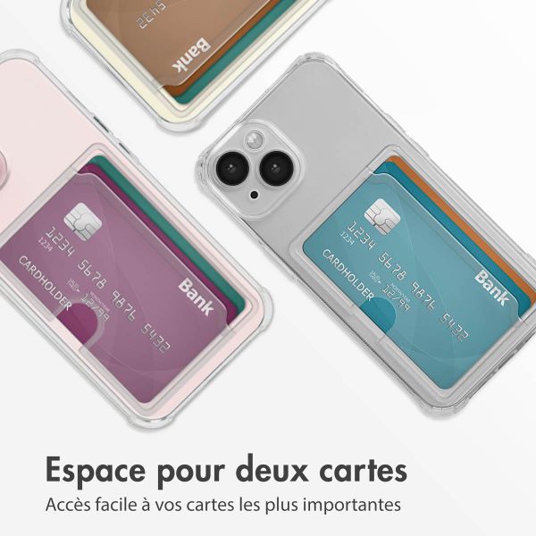 imoshion Coque silicone avec porte-cartes iPhone 15 - Transparent