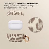 Selencia Coque Sabi motif panthère  Apple Airpods Pro 3 - Soft Ivory