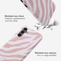 Selencia Coque arrière Vivid Samsung Galaxy S23 FE - Colorful Zebra Old Pink