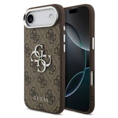 Guess Coque 4G Metal Logo Backcover Apple iPhone Air - Silver Edge - Brown