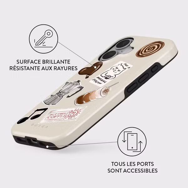 Burga Coque Tough MagSafe Apple iPhone 16 - Oat Milk Please