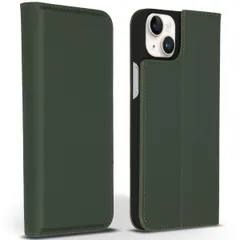 Accezz Étui de télephone Slim Folio en cuir de qualité supérieure Apple iPhone 14 Plus - Vert