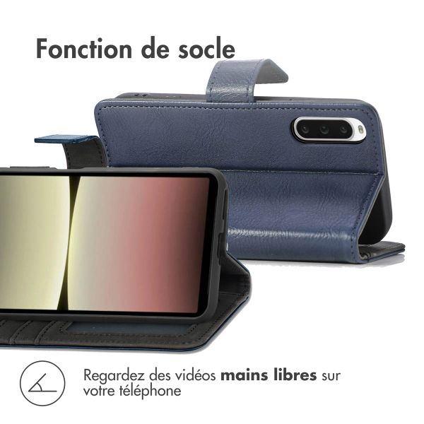 imoshion Étui de télephone portefeuille Sony Xperia 10 V - Bleu foncé