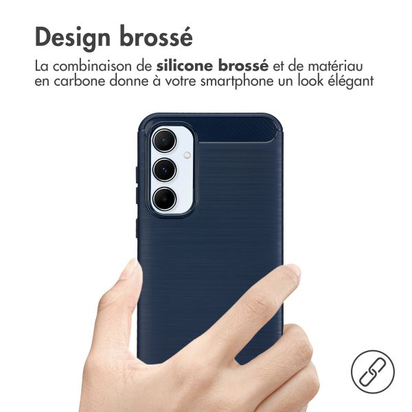 imoshion Coque Brushed Samsung Galaxy A55 - Bleu foncé