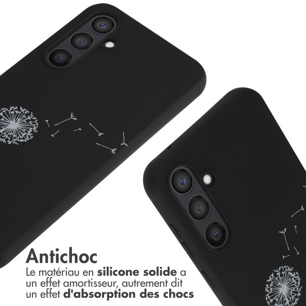 imoshion Coque design en silicone avec cordon Samsung Galaxy S23 FE - Dandelion Black