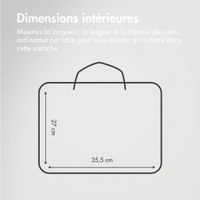 Accezz Leather Sac ordinateur 16 pouces - Noir