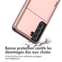 imoshion Coque arrière avec porte-cartes Samsung Galaxy S21 FE - Rose Dorée