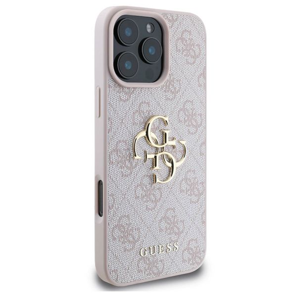 Guess Coque 4G Metal Logo Backcover Apple iPhone 16 Pro Max - Rose