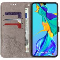 Etui de téléphone portefeuille Huawei P30 - Gris