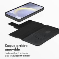 Accezz Étui de télephone portefeuille en cuir 2-en-1 avec MagSafe Samsung Galaxy S24 Plus - Onyx Black