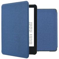 imoshion Étui de liseuse portefeuille Canvas Sleepcover Amazon Kindle (2024) / Amazon Kindle (2022) 11th gen - Bleu foncé