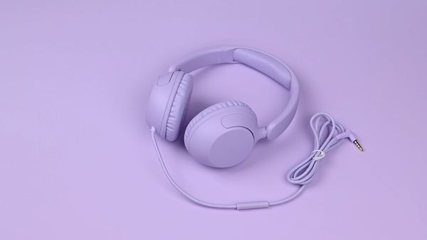 imoshion Casque filaires pour enfants - Câble AUX - Limiteur de décibels - Lavender Lilac