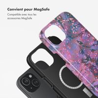 Selencia Coque arrière Vivid avec MagSafe Apple iPhone 15 - Fresh Paint Flower Orange