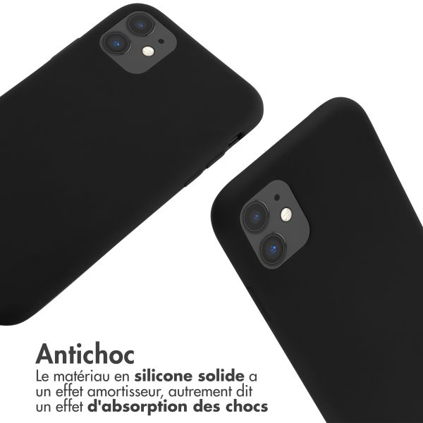 imoshion ﻿Coque en silicone avec cordon Apple iPhone 11 - Noir