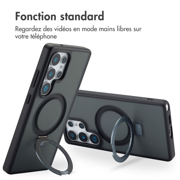 Accezz Coque Ring Stand avec MagSafe Samsung Galaxy S25 Ultra - Noir