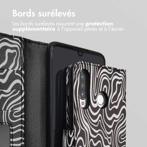imoshion Étui de télephone portefeuille Design Huawei P30 Lite - Black And White