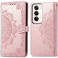 imoshion Etui de téléphone portefeuille Mandala Oppo Reno 12 Pro - Rose Dorée