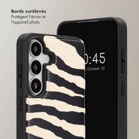 Selencia Coque de télephone Nova avec cordon et porte-cartes Samsung Galaxy S25 FE - Zazzy Zebra