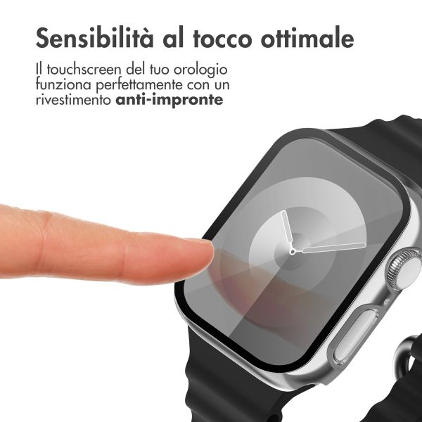 imoshion Coque rigide brillante à couverture complète Apple Watch 7 / 8 / 9 - 45 mm - Argent