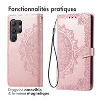 imoshion Etui de téléphone portefeuille Mandala Samsung Galaxy S25 Ultra - Rose Dorée