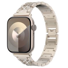 Selencia Bracelet à maillons scintillants tapis Apple Watch Series 1 á 9 / SE (38/40/41 mm) | Series 10 (42 mm) - Champagne Or