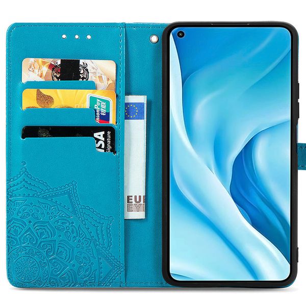 imoshion Etui de télephone Mandala Xiaomi Mi 11 Lite (5G/4G) / 11 Lite 5G NE - Turquoise