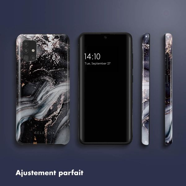 Selencia Coque arrière Vivid Tough Samsung Galaxy A51 - Chic Marble Black