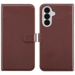 Selencia Étui portefeuille en cuir véritable Samsung Galaxy A36 / A56 - Marron