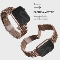 Burga Bracelet en acier Apple Watch Series 1 á 10 / SE / Ultra (2) (44/45/46/49 mm) - Chic Royal - Rose Dorée