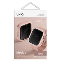 Uniq Moduo Coque Apple Watch avec Lunette interchangeable Apple Watch 4-9 / SE - 44/45 mm - Blush (Pink/White)