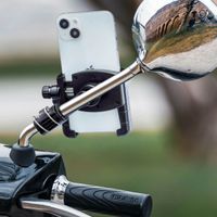 Lampa Smart Scooter Grip - Support de téléphone scooter - Fixation posurur rétroviseur et pare-brise - Noir