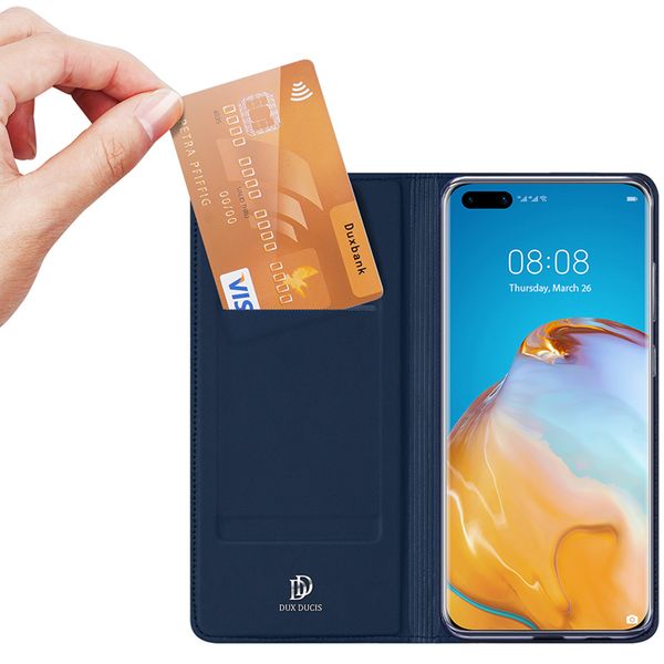 Dux Ducis Étui de téléphone Slim Huawei P40 Pro - Bleu foncé