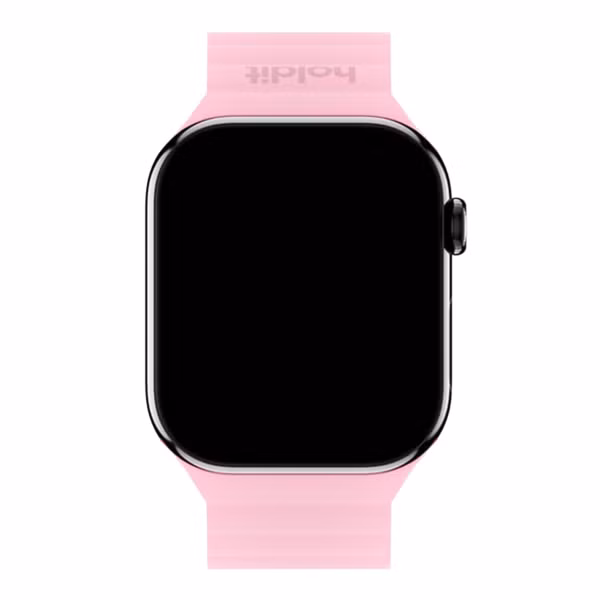 Holdit Bracelet en silicone magnétique Apple Watch Series 1 - 9 / SE (38/40/41 mm) | Series 10 / 11 (42 mm) - Pink / Beige