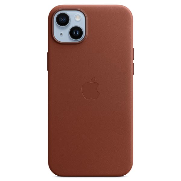 Apple Coque Leather MagSafe Apple iPhone 14 Plus - Umber