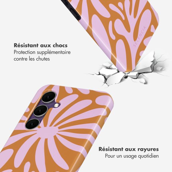 Selencia Coque arrière Vivid Samsung Galaxy S24 FE - Modern Bloom Pink