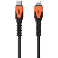 UAG Câble de charge USB-C vers Lightning avec cœur en Kevlar® - 1,5 mètre - Noir / Orange