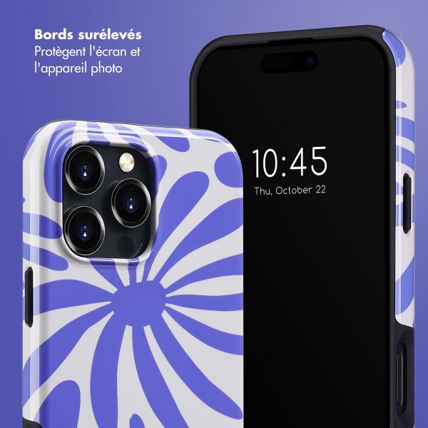 Selencia Coque arrière Vivid avec MagSafe Apple iPhone 16 Pro Max - Modern Bloom Sapphire Blue