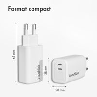 imoshion Adaptateur secteur 35 watts | Avec 2 ports USB-C - Blanc