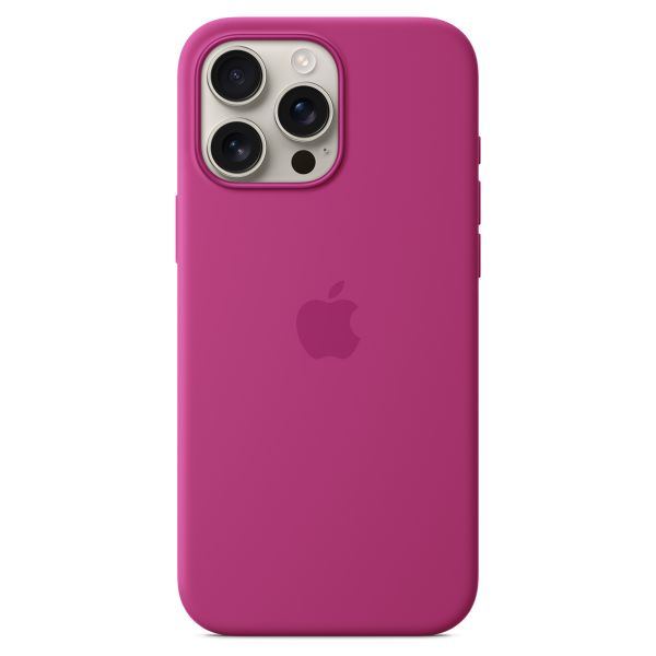 Apple Coque en silicone MagSafe iPhone 16 Pro Max - Fuchsia