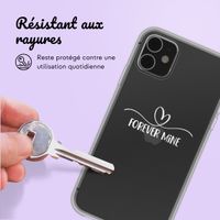 Coque personnalisée avec un cœur élégant iPhone 11 - Transparent