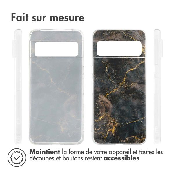 imoshion Coque Design Google Pixel 8 Pro - Black Marble