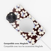 Selencia Coque arrière Vivid avec MagSafe Apple iPhone 13 - Choco Flower Pop