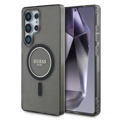 Guess Coque MagSafe IML Glitter Gradient Samsung Galaxy S25 Ultra - Noir