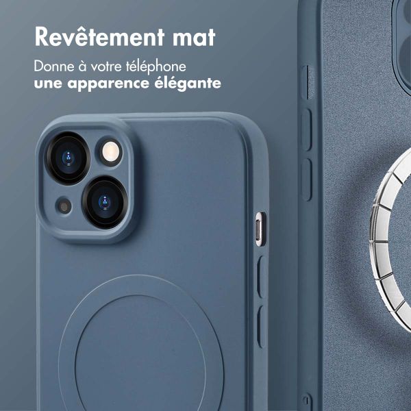 imoshion Coque Couleur avec MagSafe Apple iPhone 14 - Bleu foncé