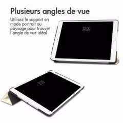 imoshion Coque tablette Design Trifold Apple iPad 9 (2021) 10.2 pouces / iPad 8 (2020) 10.2 pouces / iPad 7 (2019) 10.2 pouces - Garden Stripes