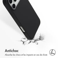 Accezz Coque Liquid Silicone avec MagSafe Apple iPhone 17 Pro Max - Noir